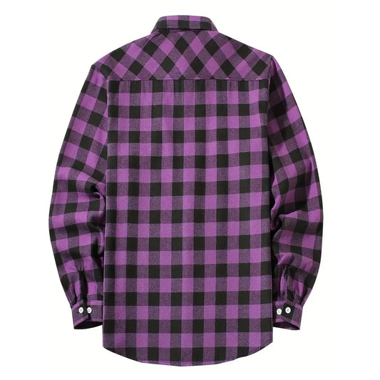 Mens Plaid Long Sleeve