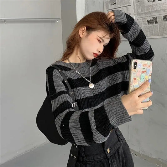 Korean Vintage Style Oversized Sweater