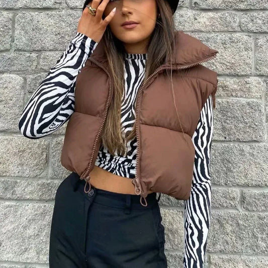 Womens Down Zipper Vest