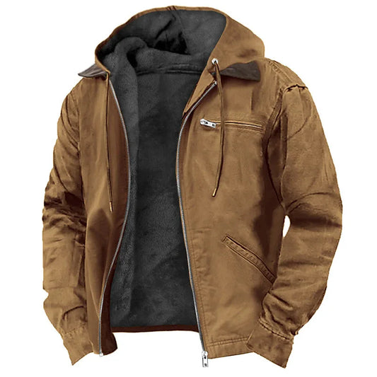Mens Fur lined Hooded Jacket