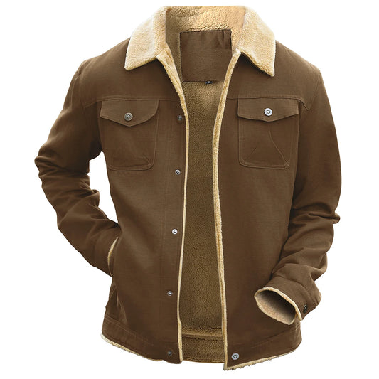 Mens Winter Fleece Lined Coat